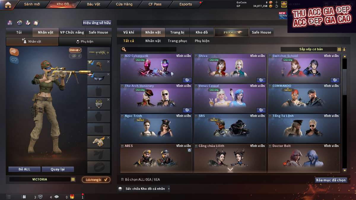 shop acc cf uy tin gia re